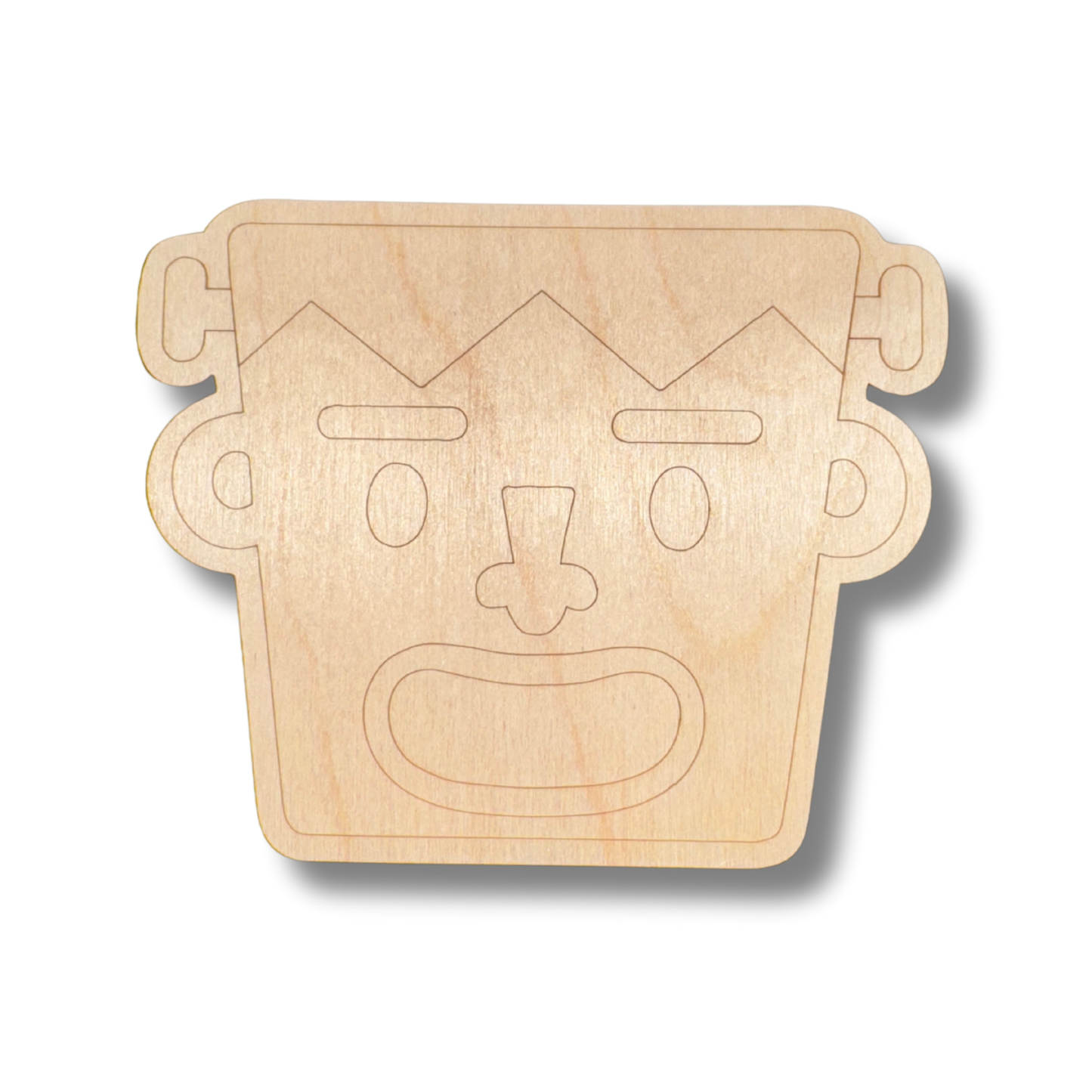 Unfinished Wood Etched Halloween Monster Shape | Paint By Line Crafts | up to 30" DIY