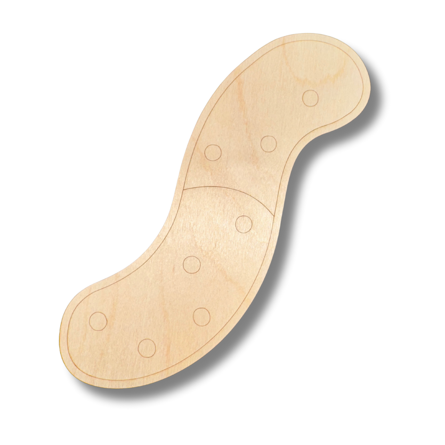 Unfinished Wood Etched Gummy Worm Shape | Paint By Line Crafts | up to 30" DIY