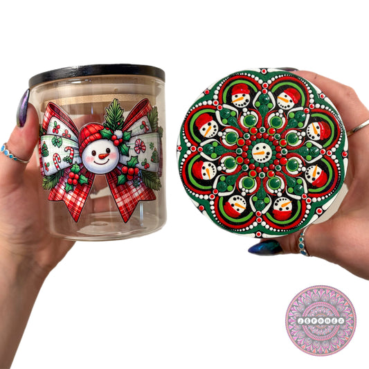 Christmas Mandala Stash Jar