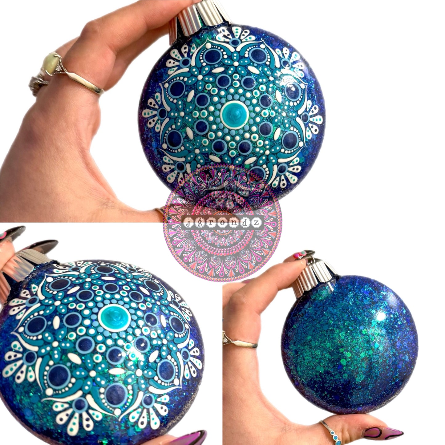 3” Mandala Glitter Ornament