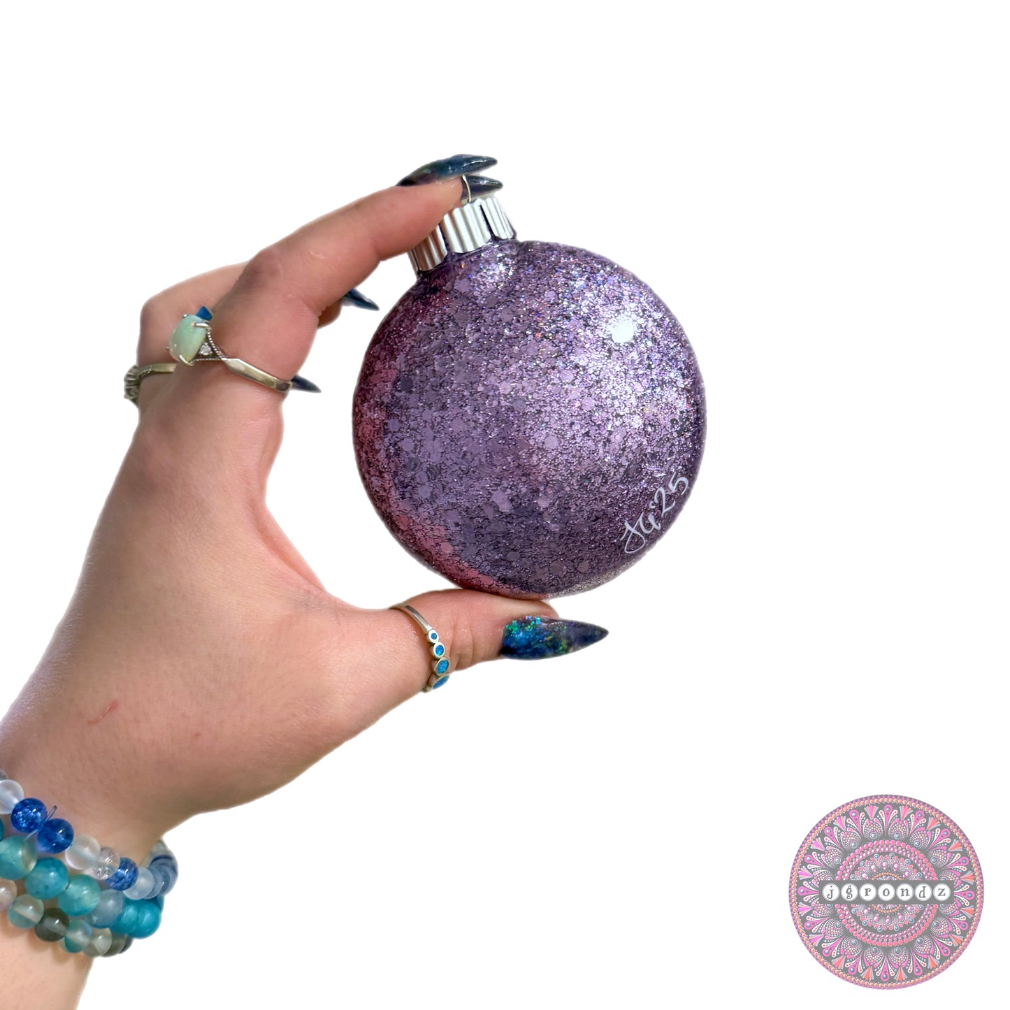 3” Mandala Glitter Ornament
