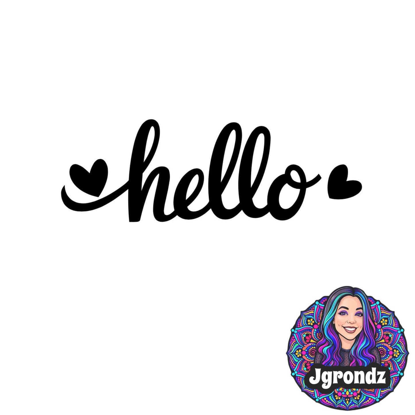 “Hello” Decal for charcuterie sign for August