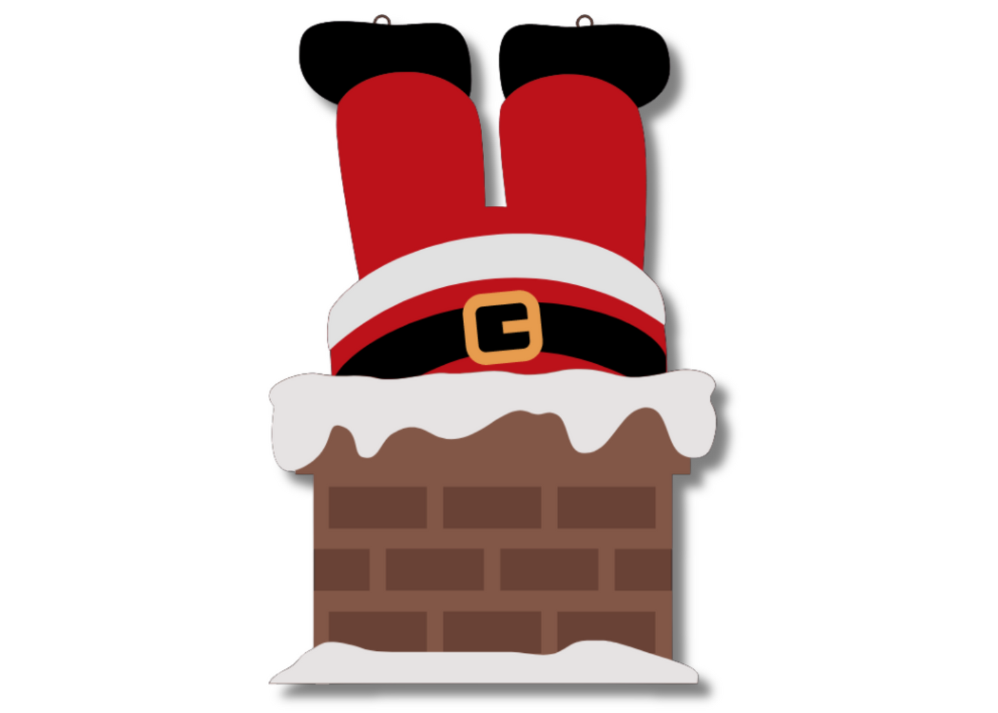 Unfinished Wood Santa Chimney Door Sign Kit | Wood Craft Cutouts | 1/4" Thick |