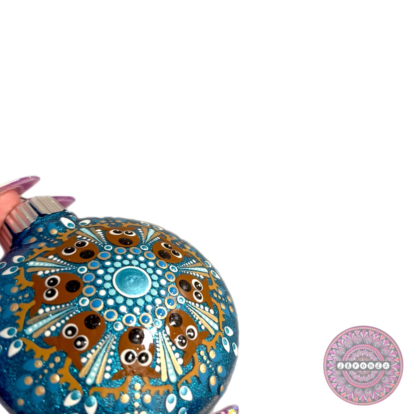 3” Reindeer Mandala Glitter Ornament