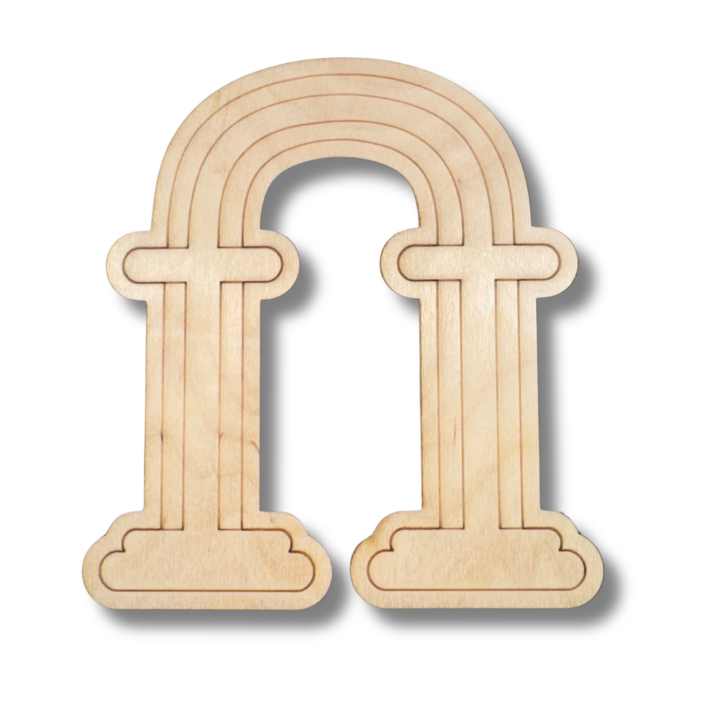 Unfinished Wood Etched Wedding Arch Shape | Paint By Line Crafts | up to 30" DIY