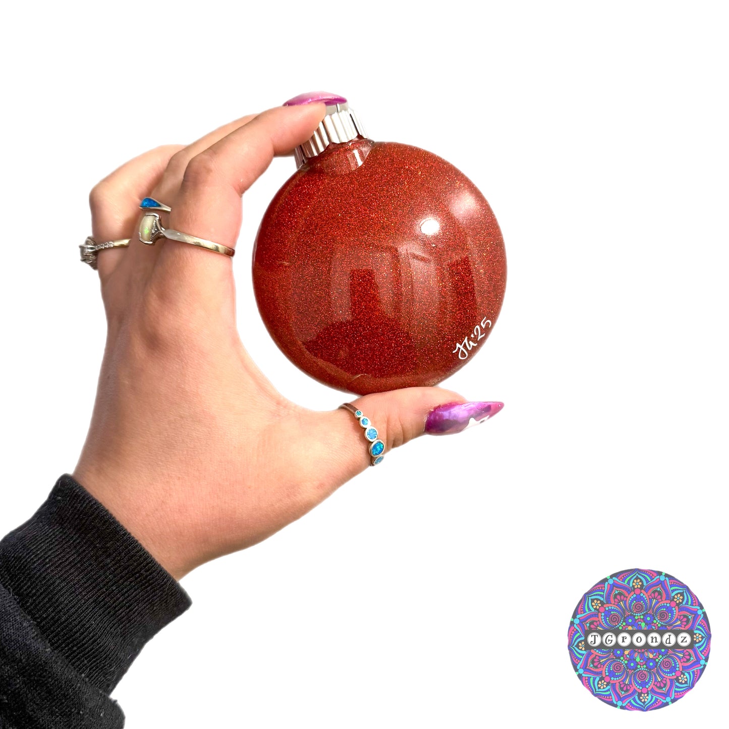3” Rudolph Mandala Glitter Ornament