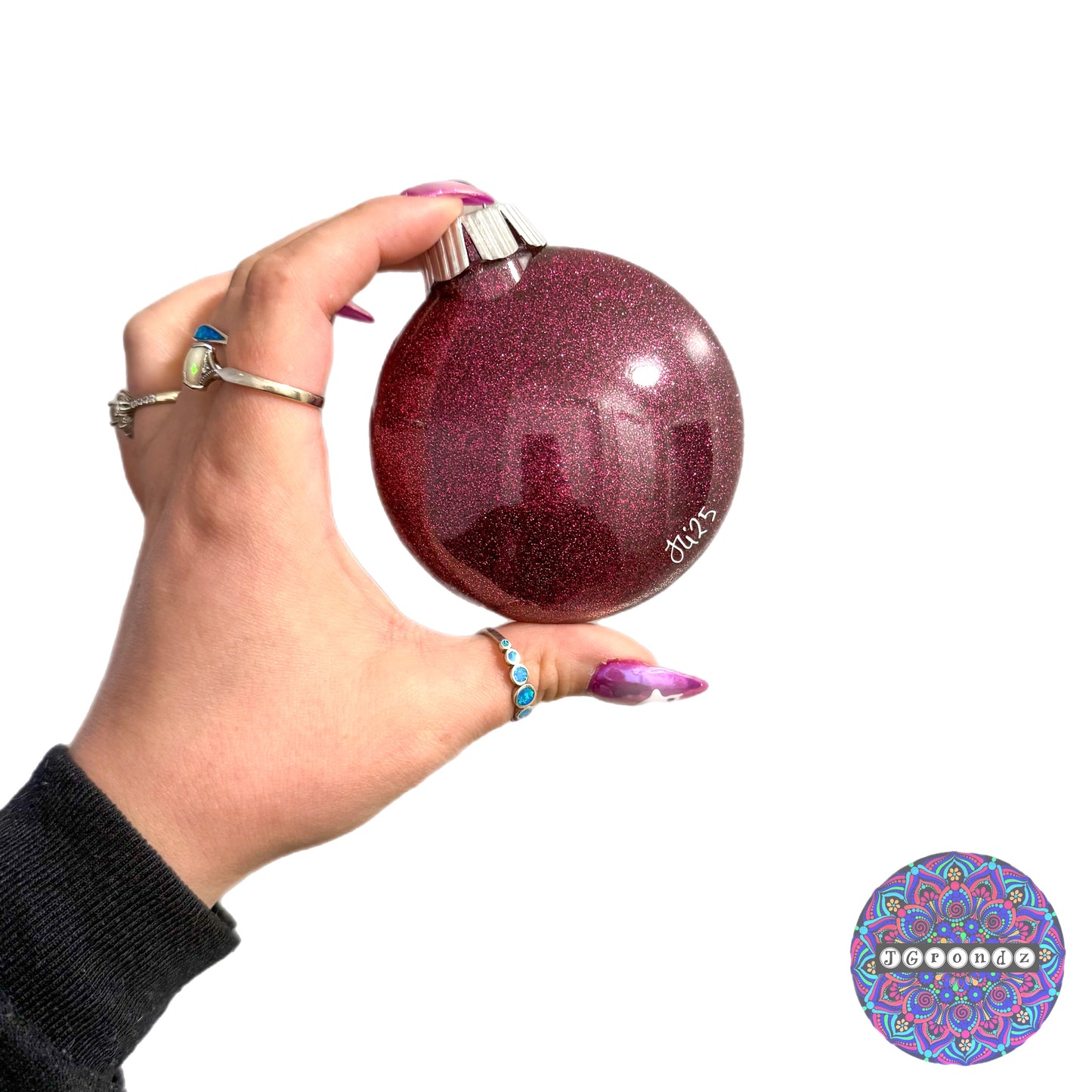 3” Rudolph Mandala Glitter Ornament