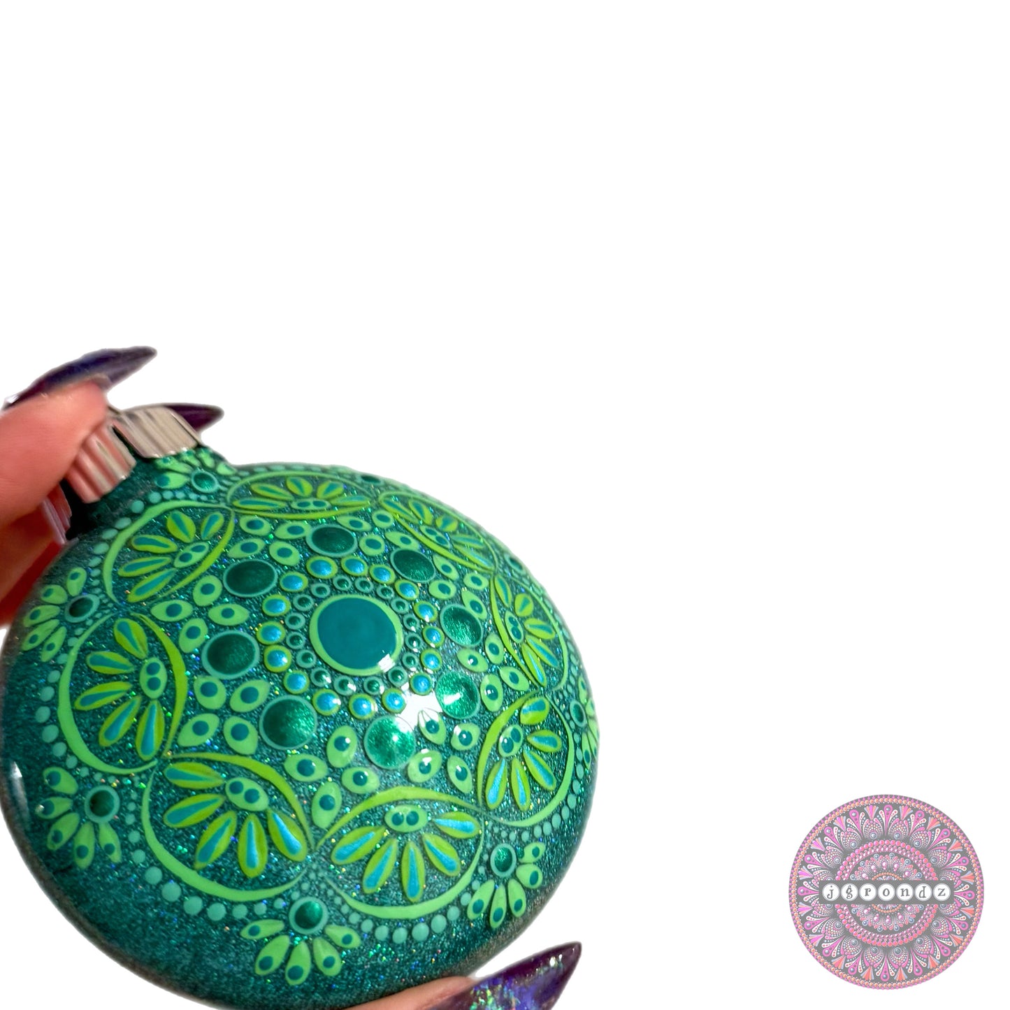 3” Mandala Glitter Ornament