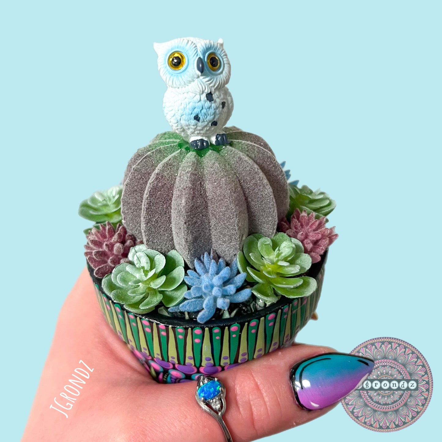 Hoppy Pot - Spring/Easter Painted Succulent Pot