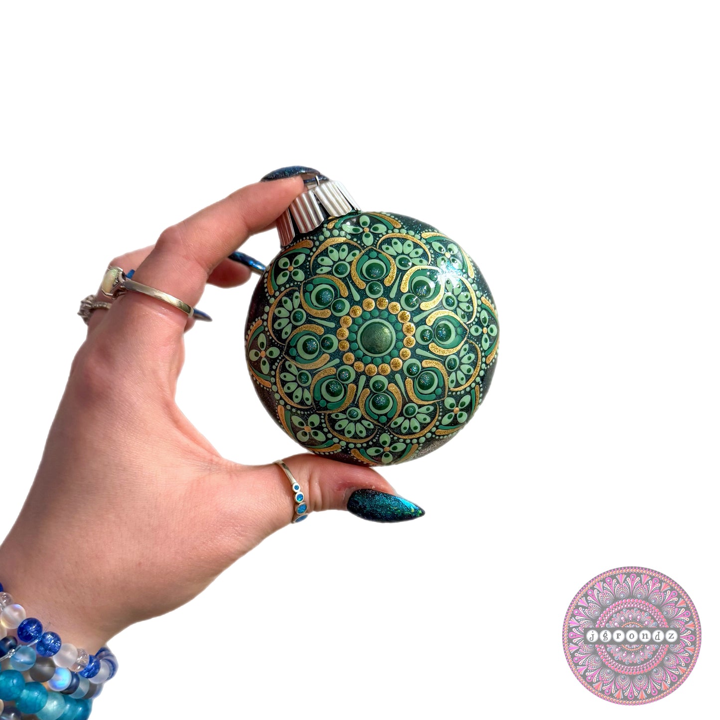 3” Mandala Glitter Ornament