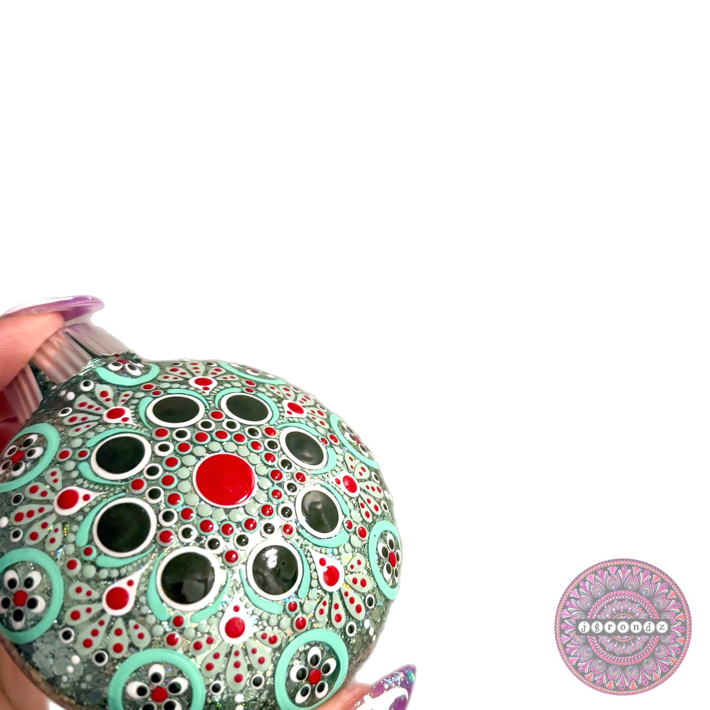 3” Mandala Glitter Ornament