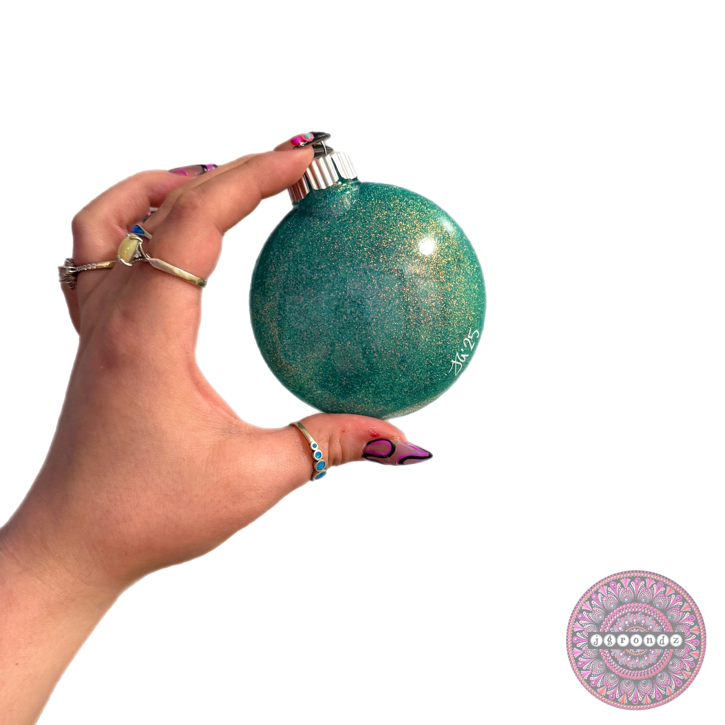 3” Gingerbread Mandala Glitter Ornament