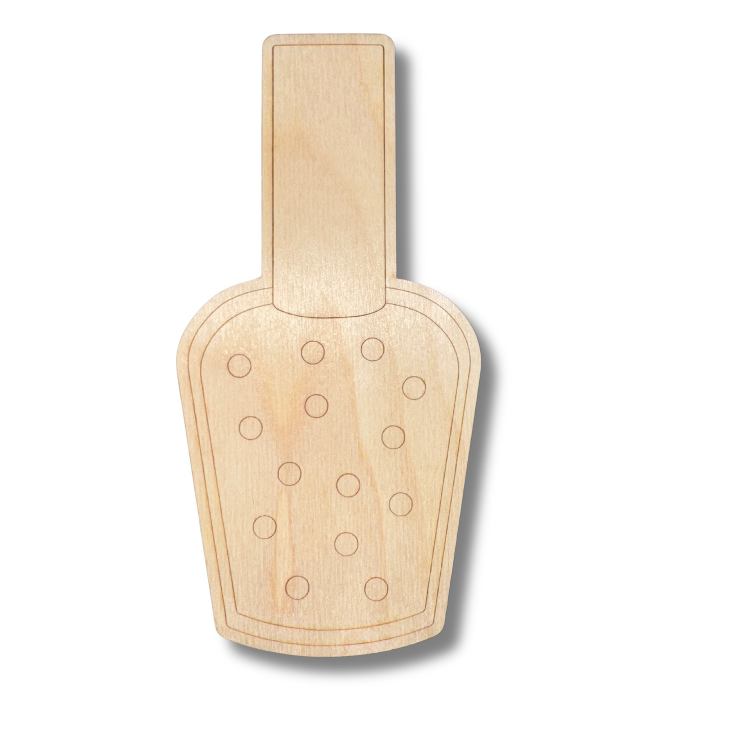 Unfinished Wood Etched Nail Polish Shape | Paint By Line Crafts | up to 30" DIY