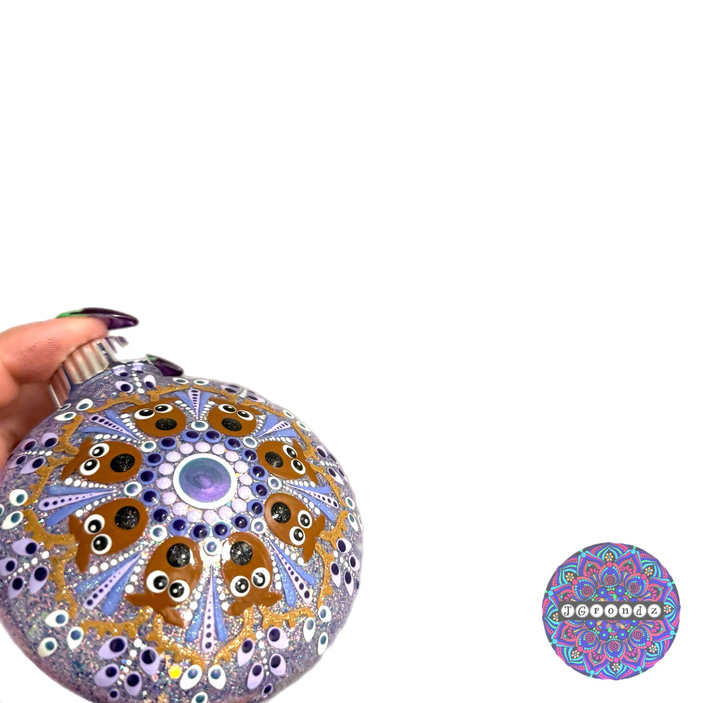 3” Reindeer Mandala Glitter Ornament