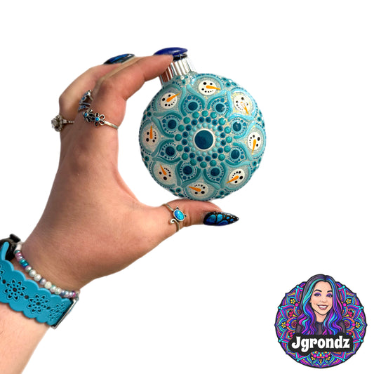 3” Snowman Mandala Ornament
