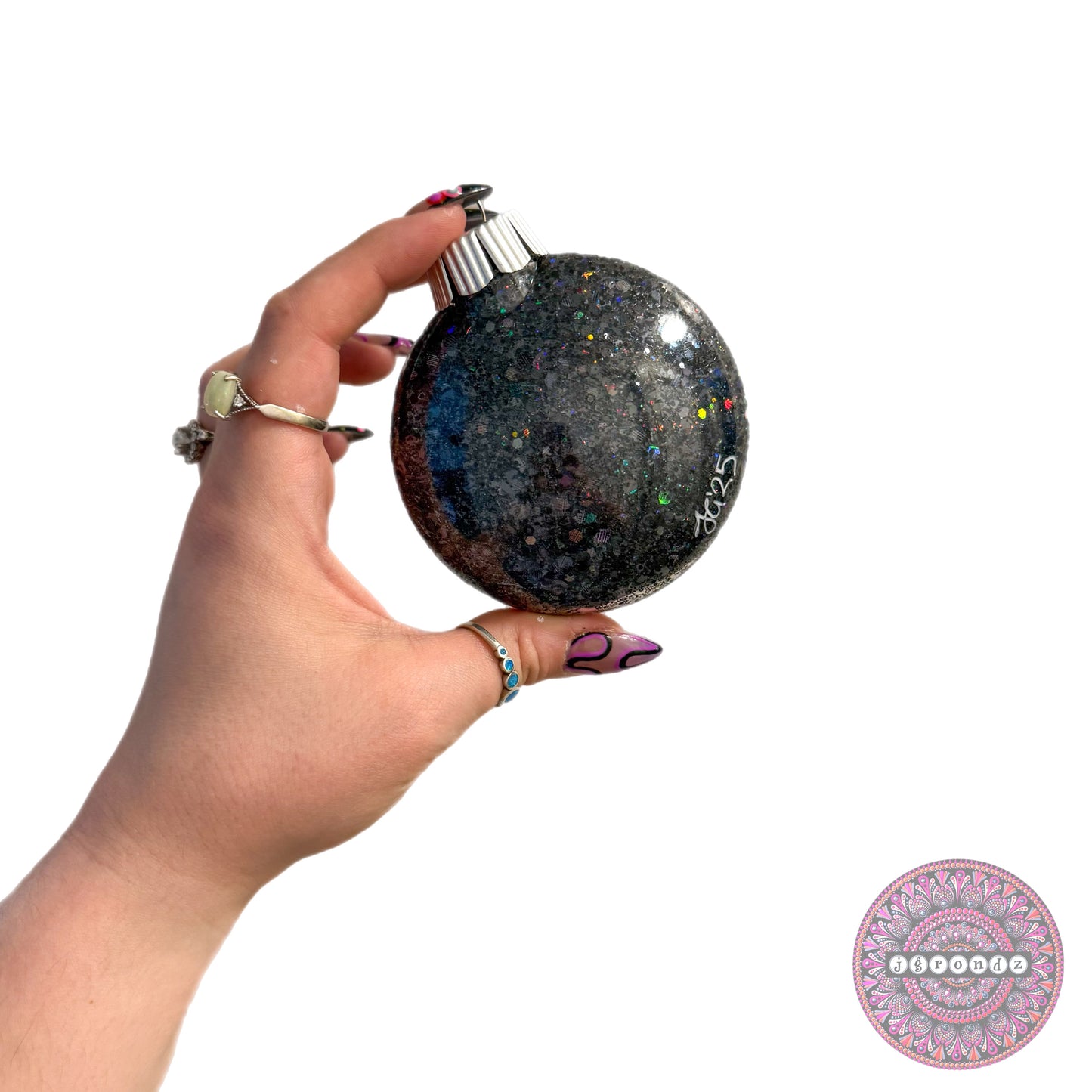 3” Snowman Mandala Glitter Ornament