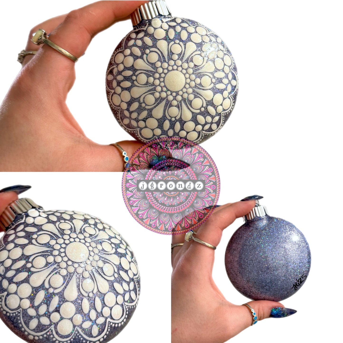 3” Mandala Glitter Ornament