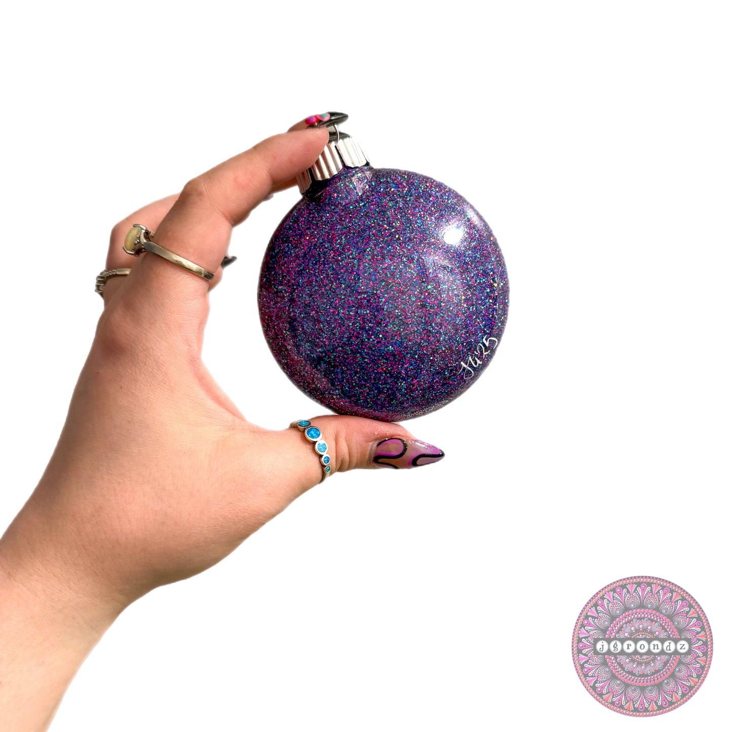 3” Mandala Glitter Ornament