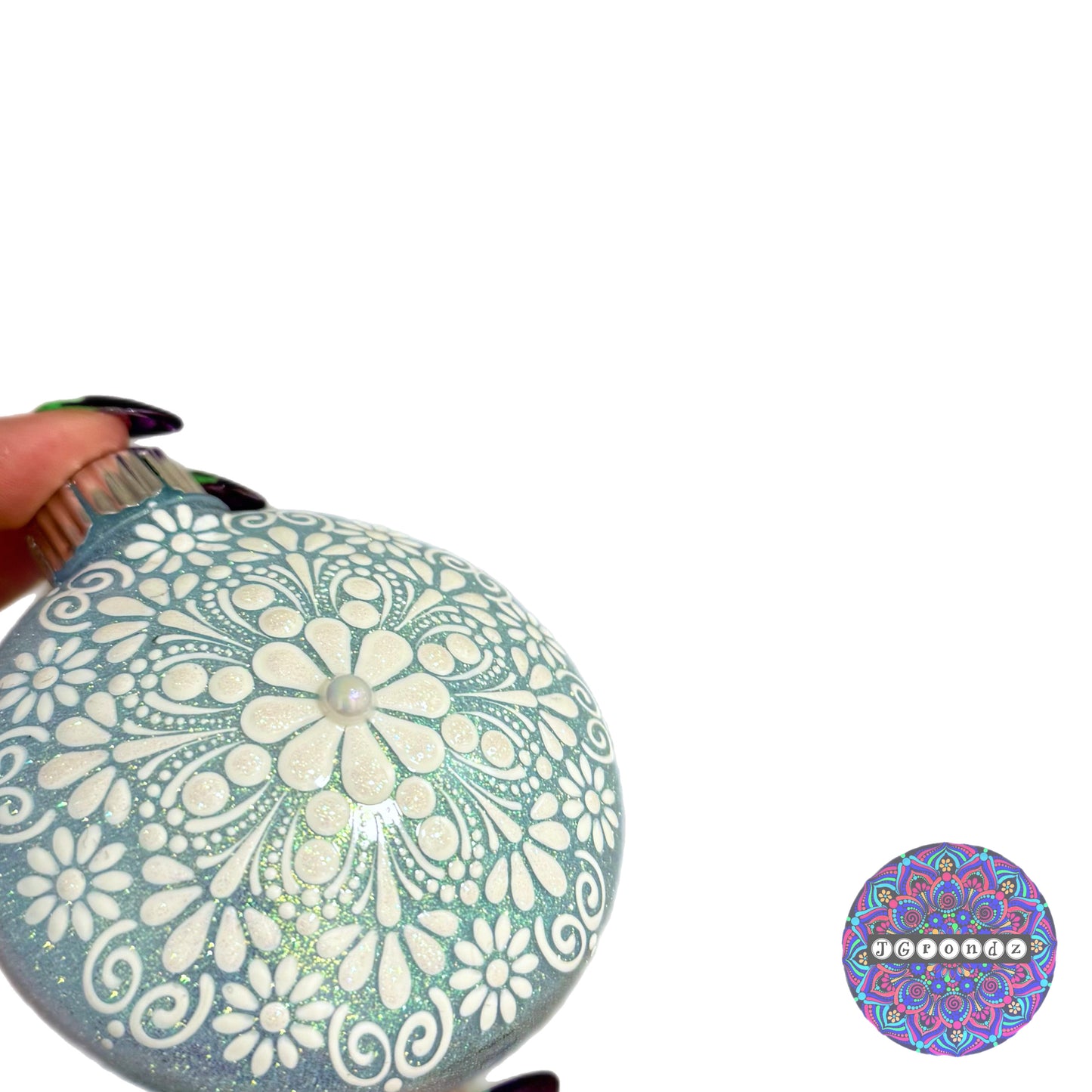 3” Snowflake Mandala Glitter Ornament