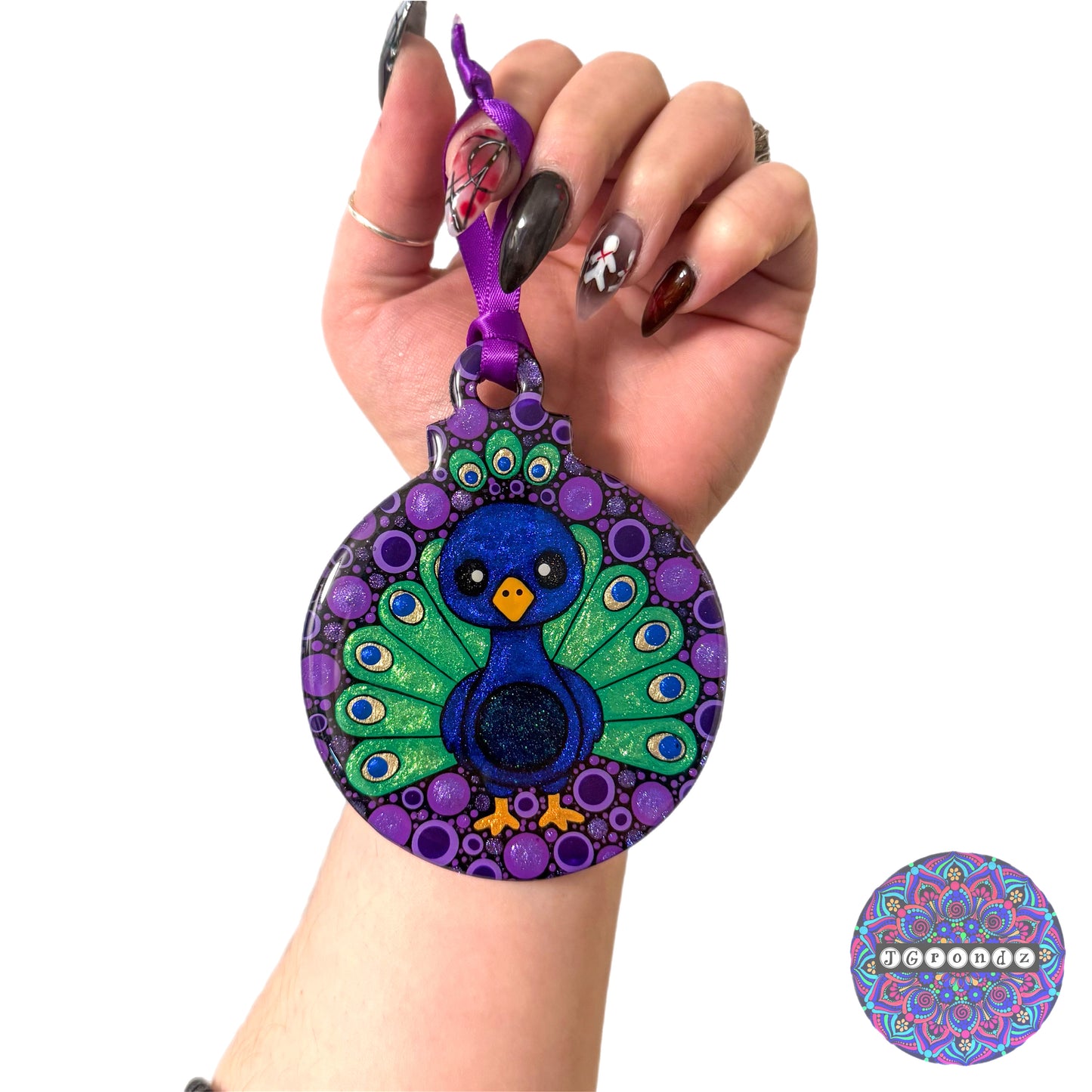 Peacock 4” Wood Ornament