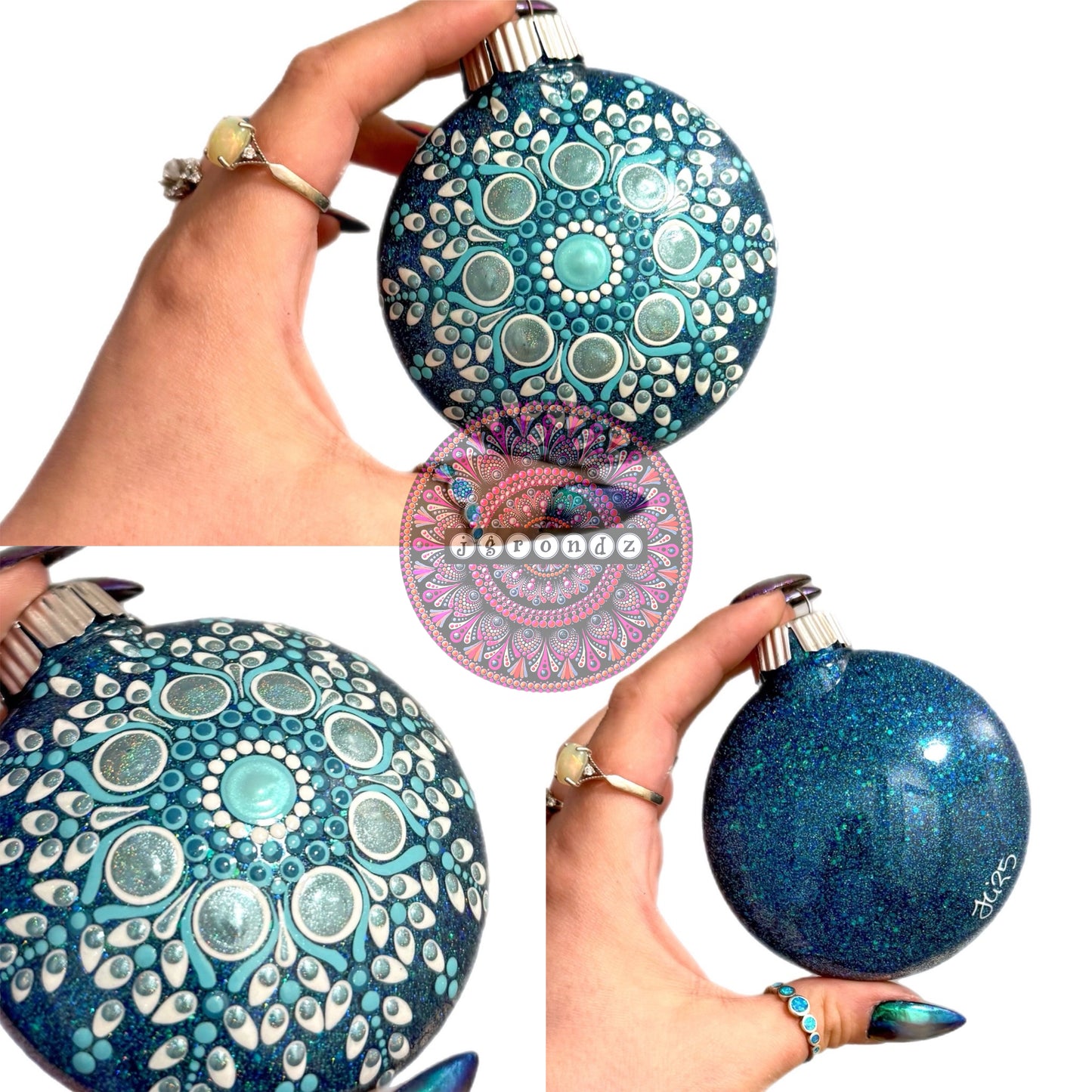 3” Mandala Glitter Ornament