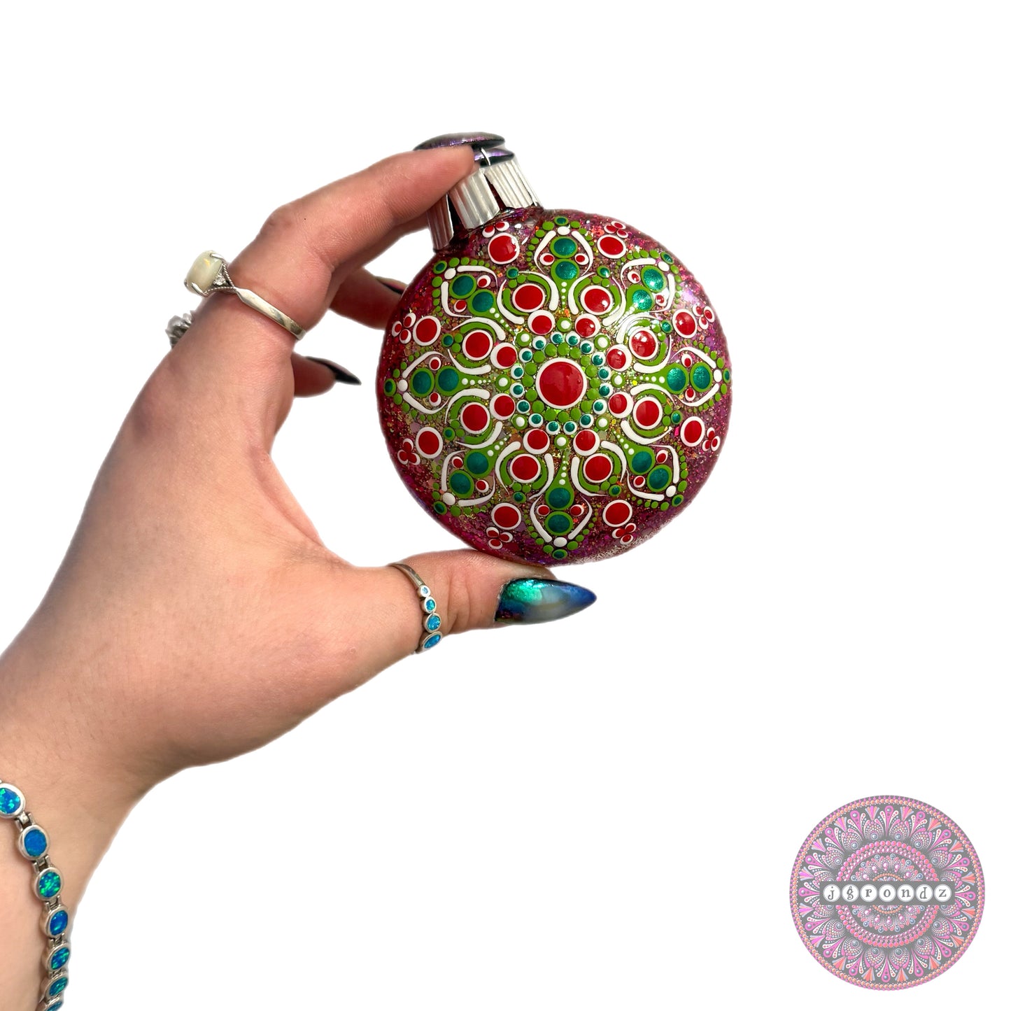 3” Mandala Glitter Ornament