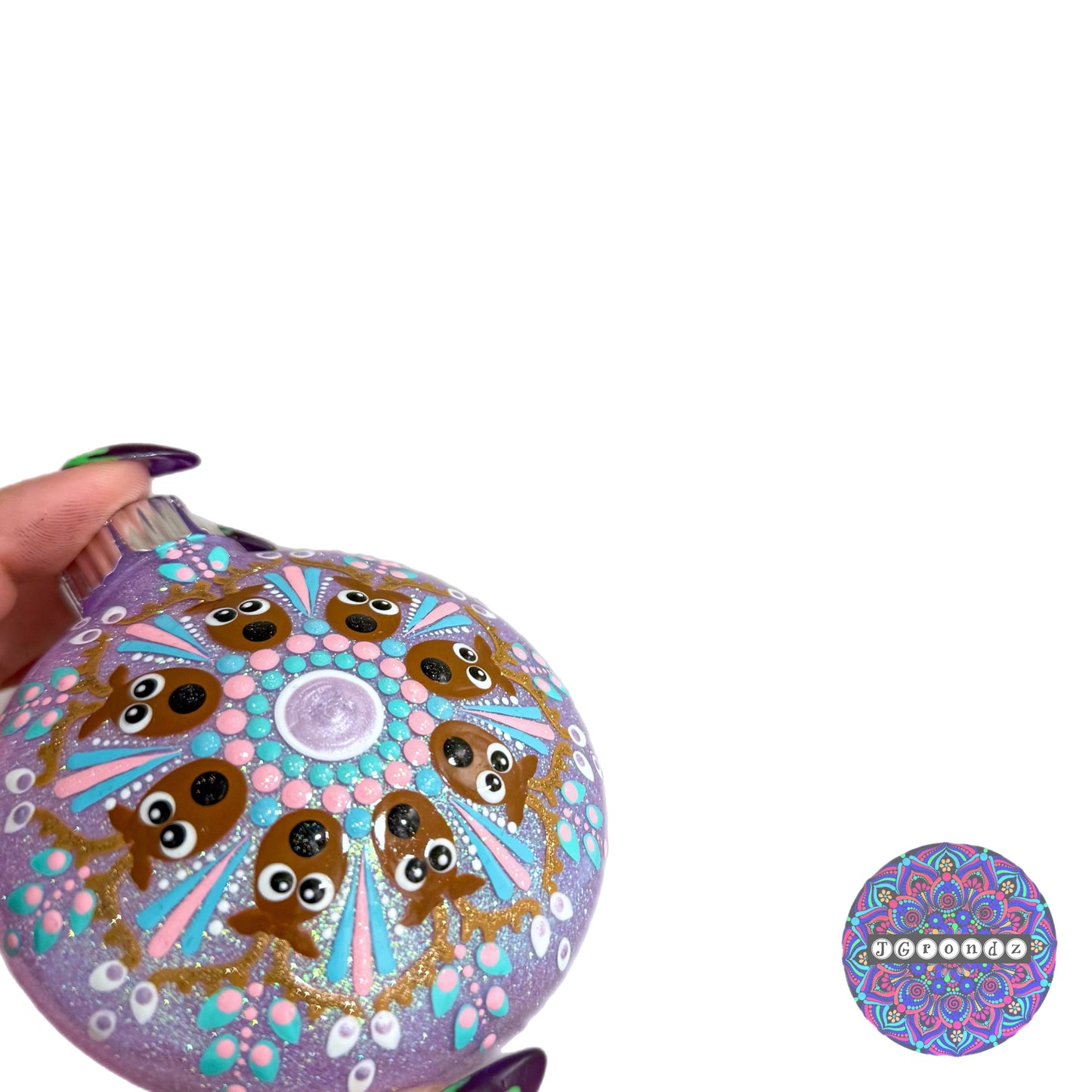 3” Reindeer Mandala Glitter Ornament