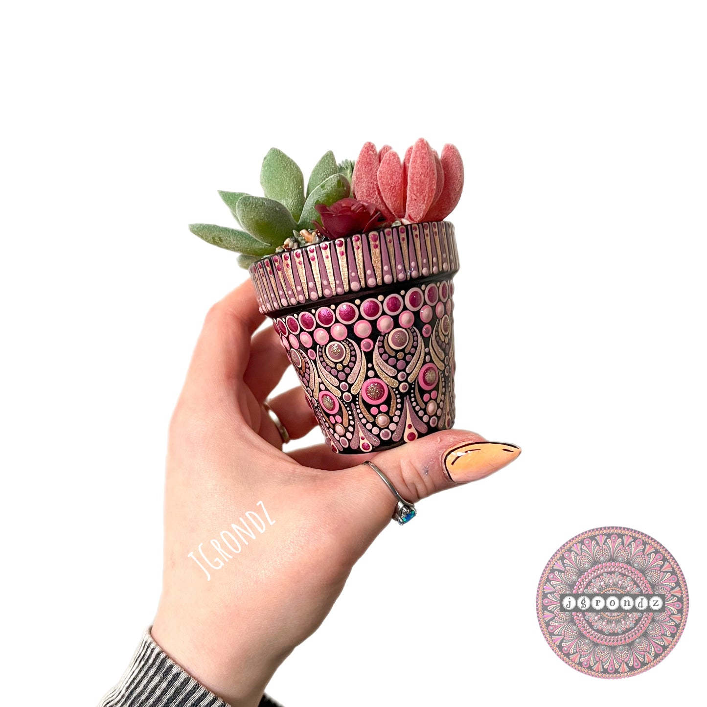Hoppy Pot - Spring/Easter Painted Succulent Pot