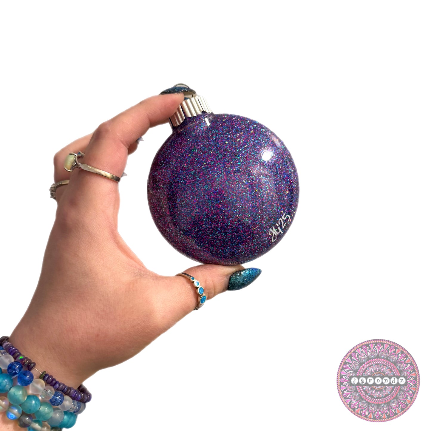 3” Mandala Glitter Ornament