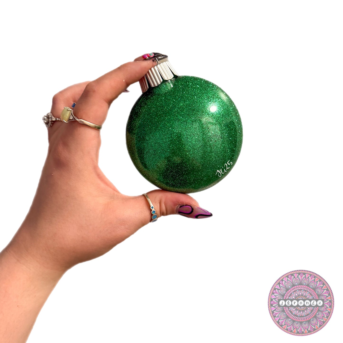 3” Mandala Glitter Ornament