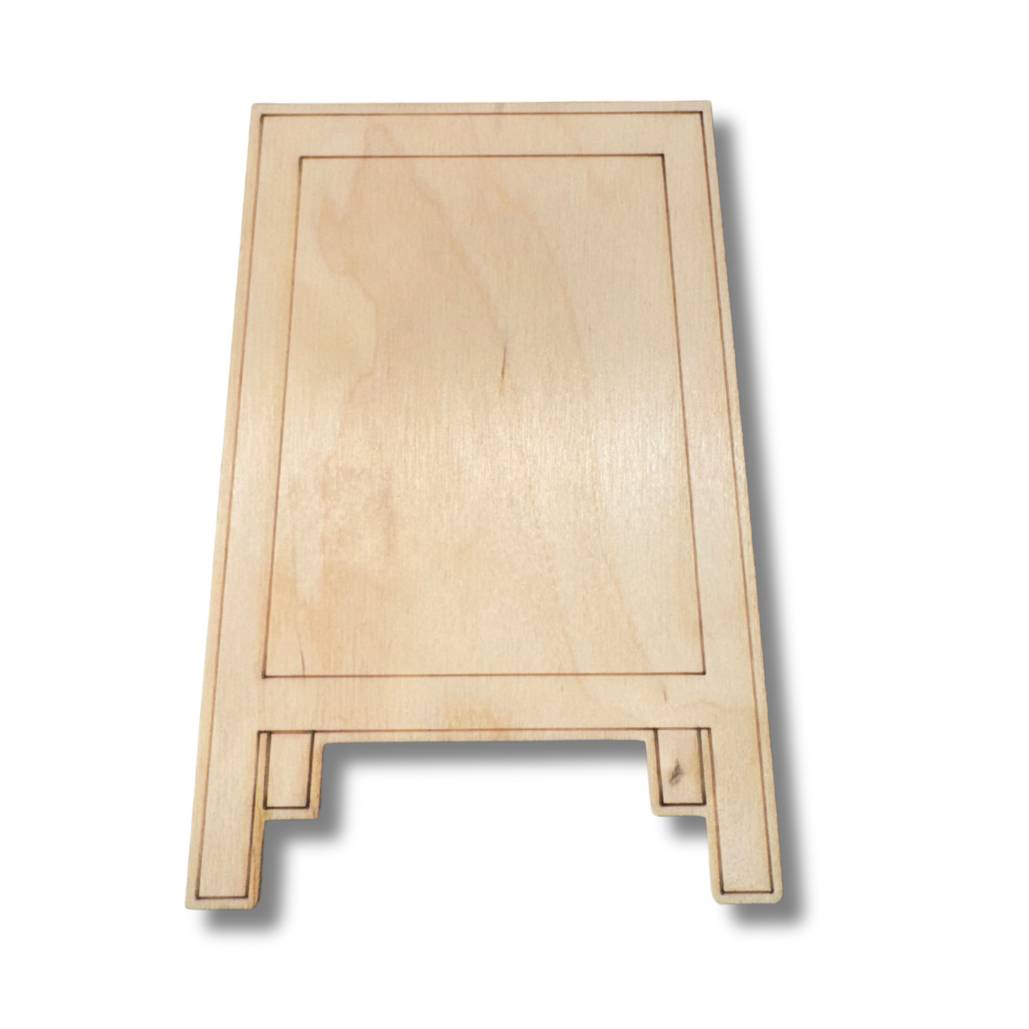 Unfinished Wood Etched Chalk Easel Shape | Paint By Line Crafts | up to 30" DIY