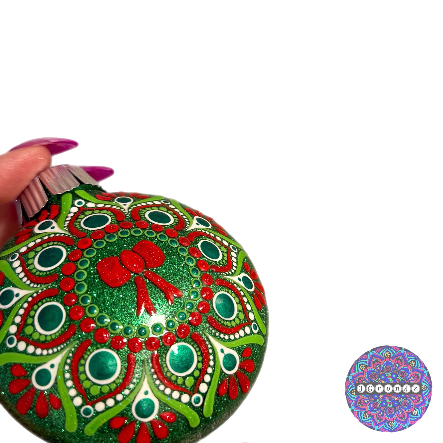 3” Mandala Glitter Ornament