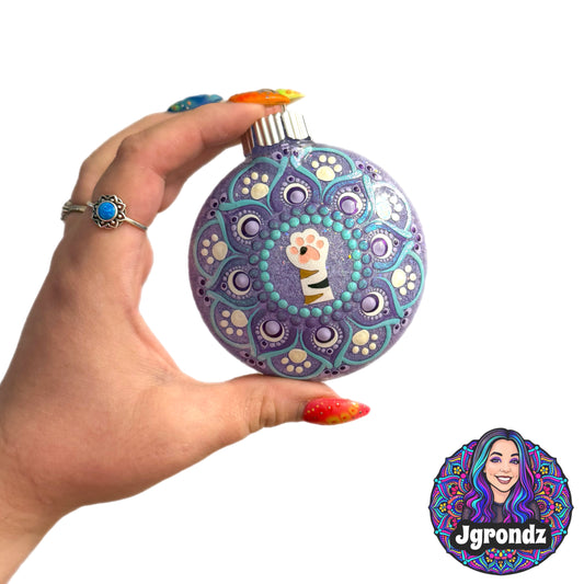 3” Cat Paw Mandala Ornament