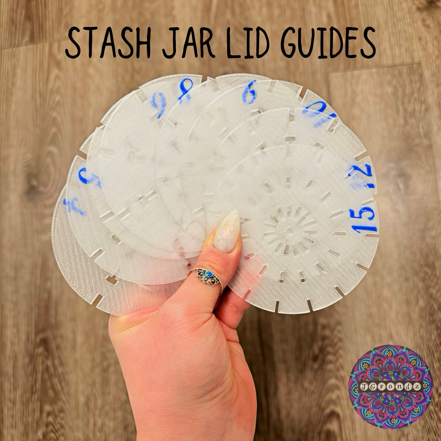 Stash Jar Lid Guide Stencil Pack