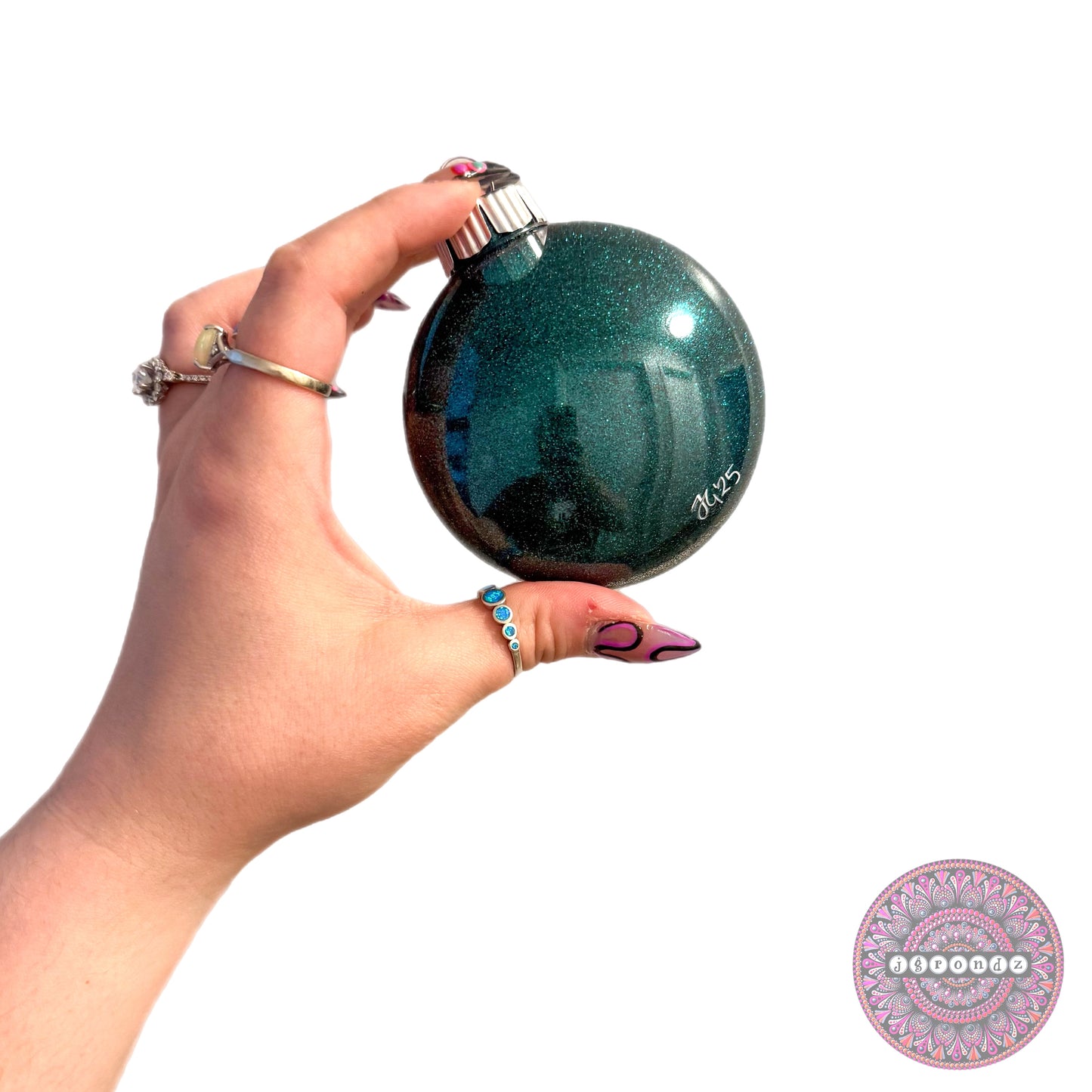 3” Reindeer Mandala Glitter Ornament