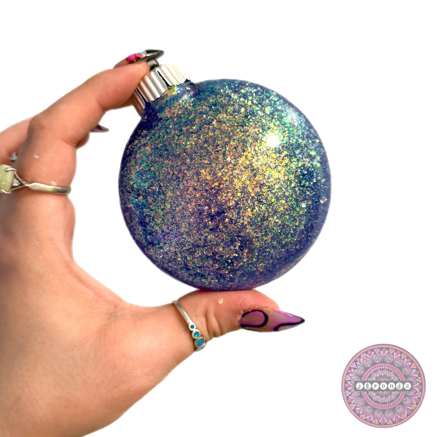 3” Mandala Glitter Ornament