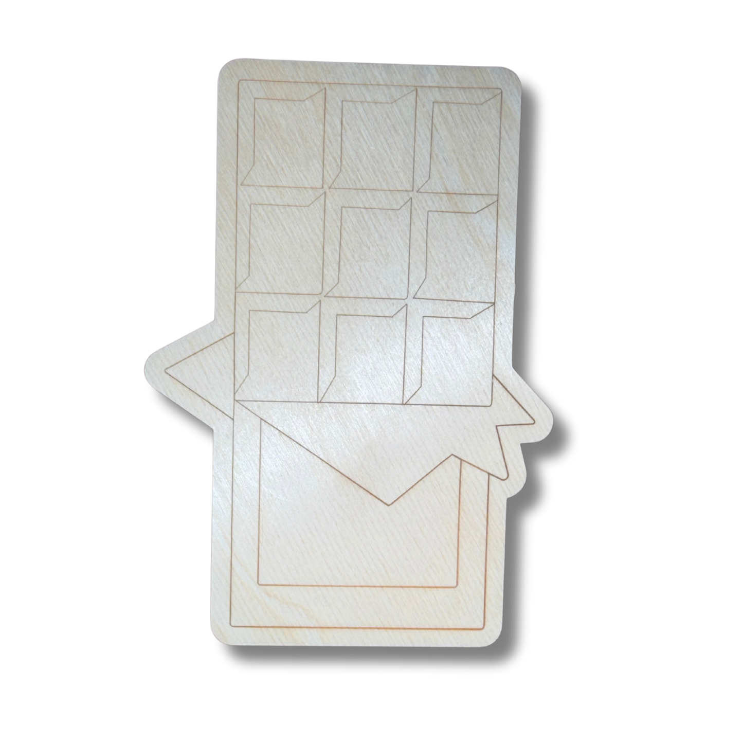 Unfinished Wood Etched Candy Bar Shape | Paint By Line Crafts | up to 30" DIY