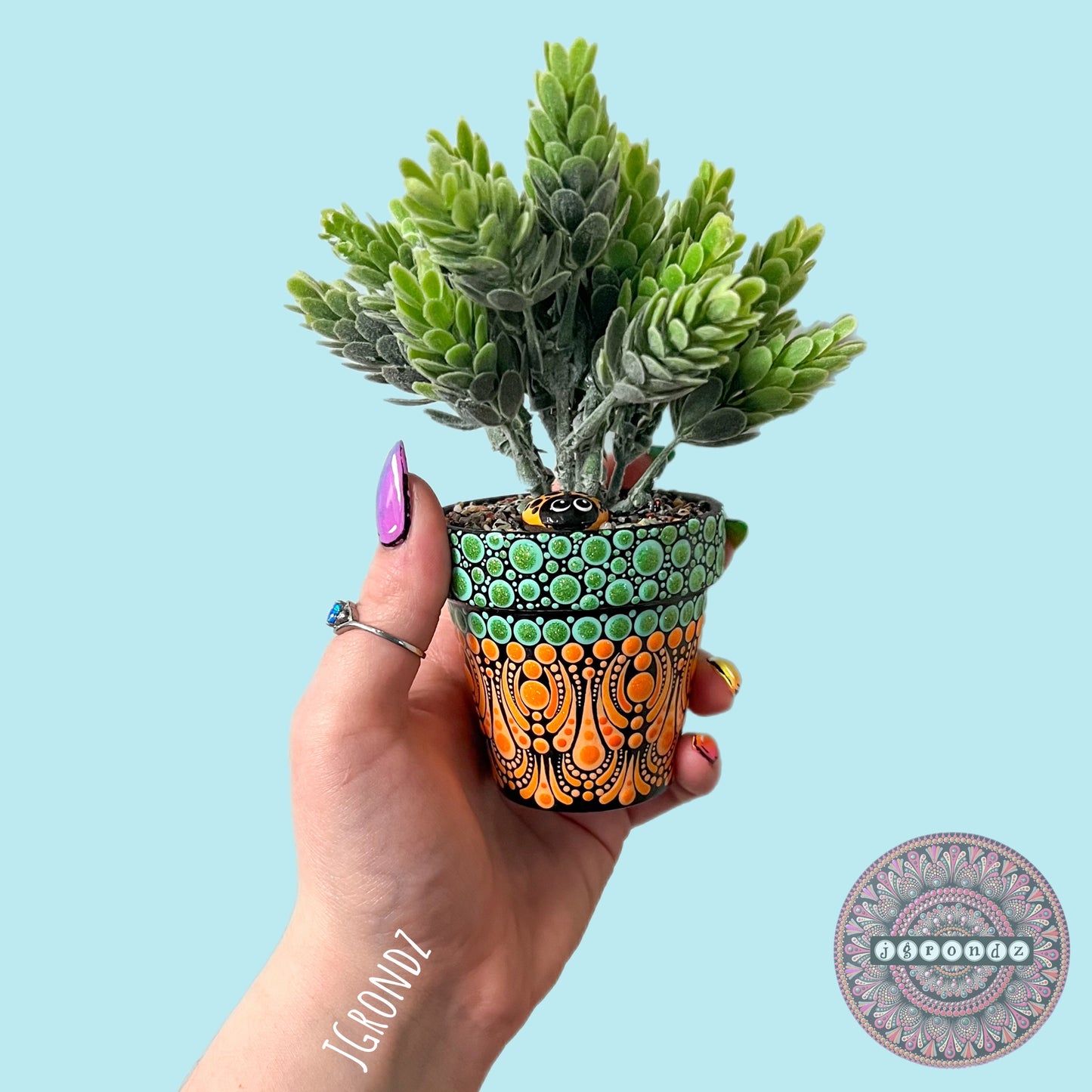 Hoppy Pot - Spring/Easter Painted Succulent Pot