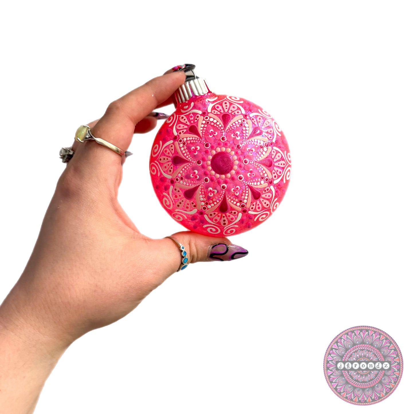 3” Mandala Glitter Ornament