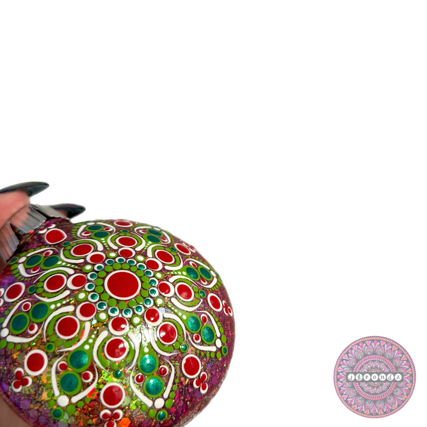 3” Mandala Glitter Ornament