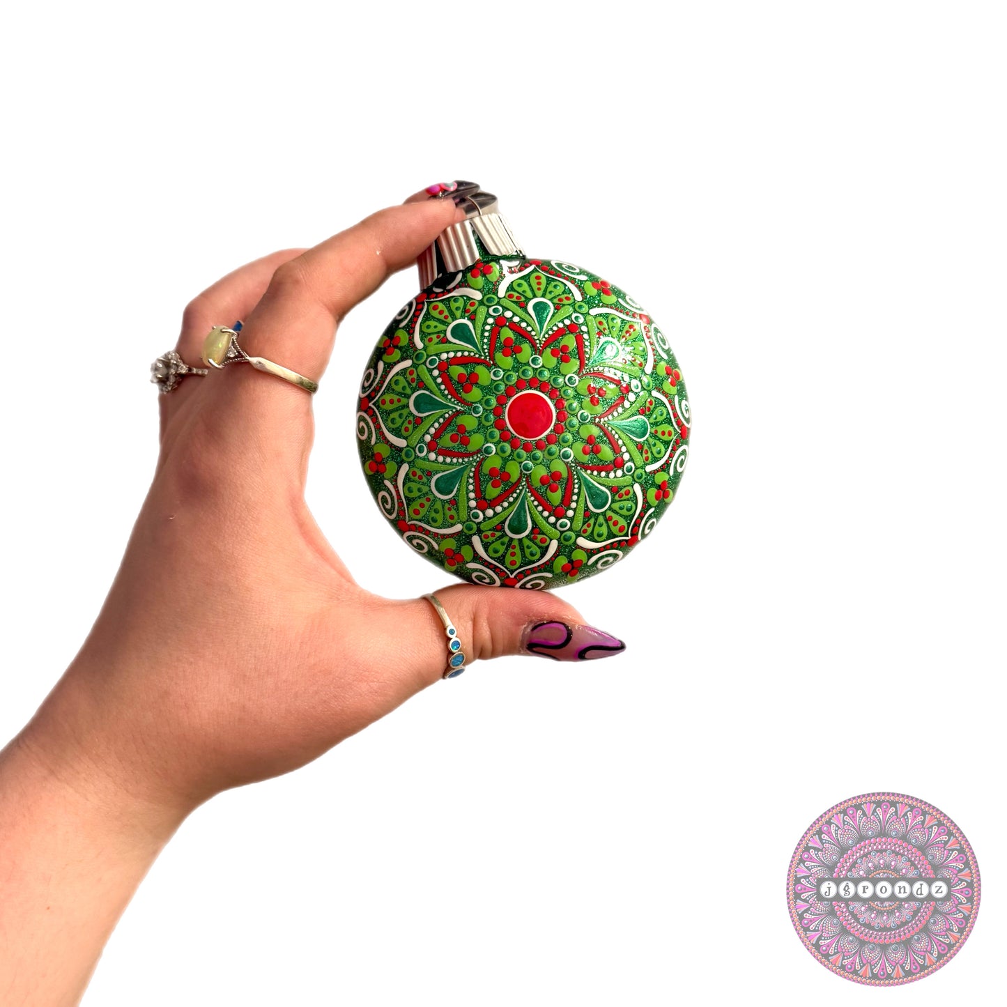 3” Mandala Glitter Ornament