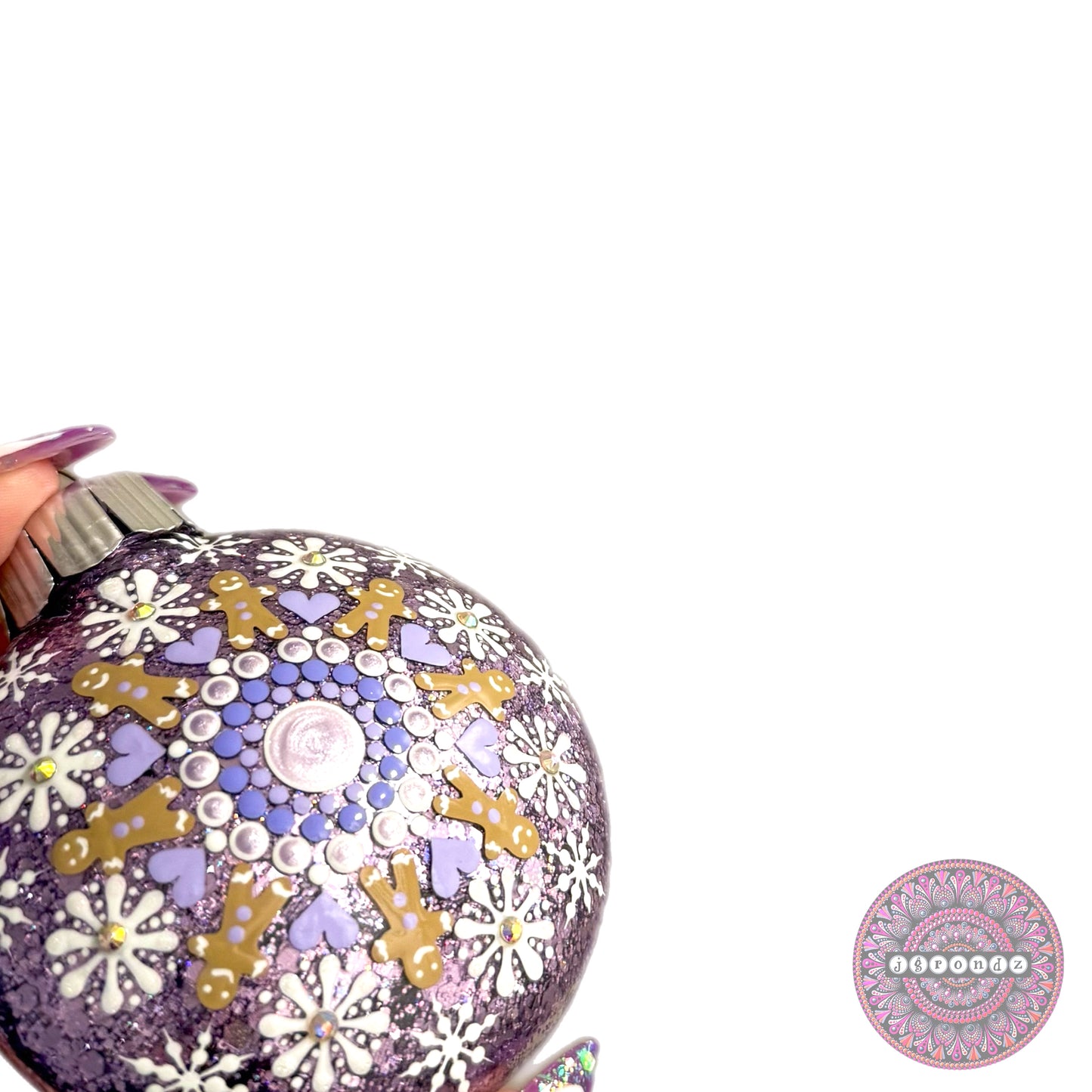 3” Gingerbread Mandala Glitter Ornament
