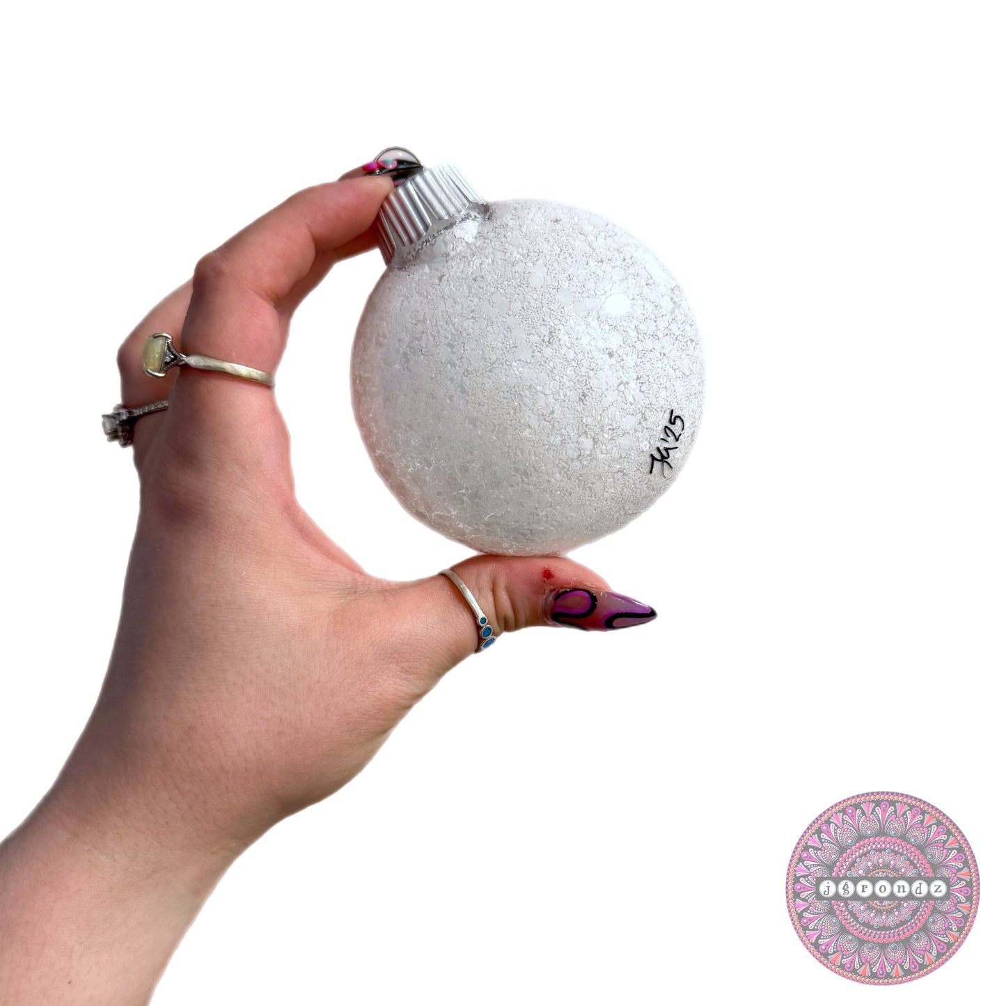 3” Snowflake Mandala Glitter Ornament