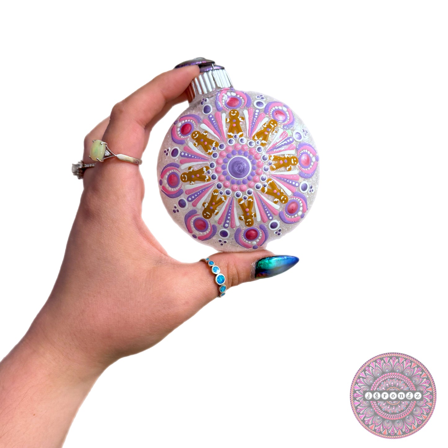 3” Gingerbread Mandala Glitter Ornament