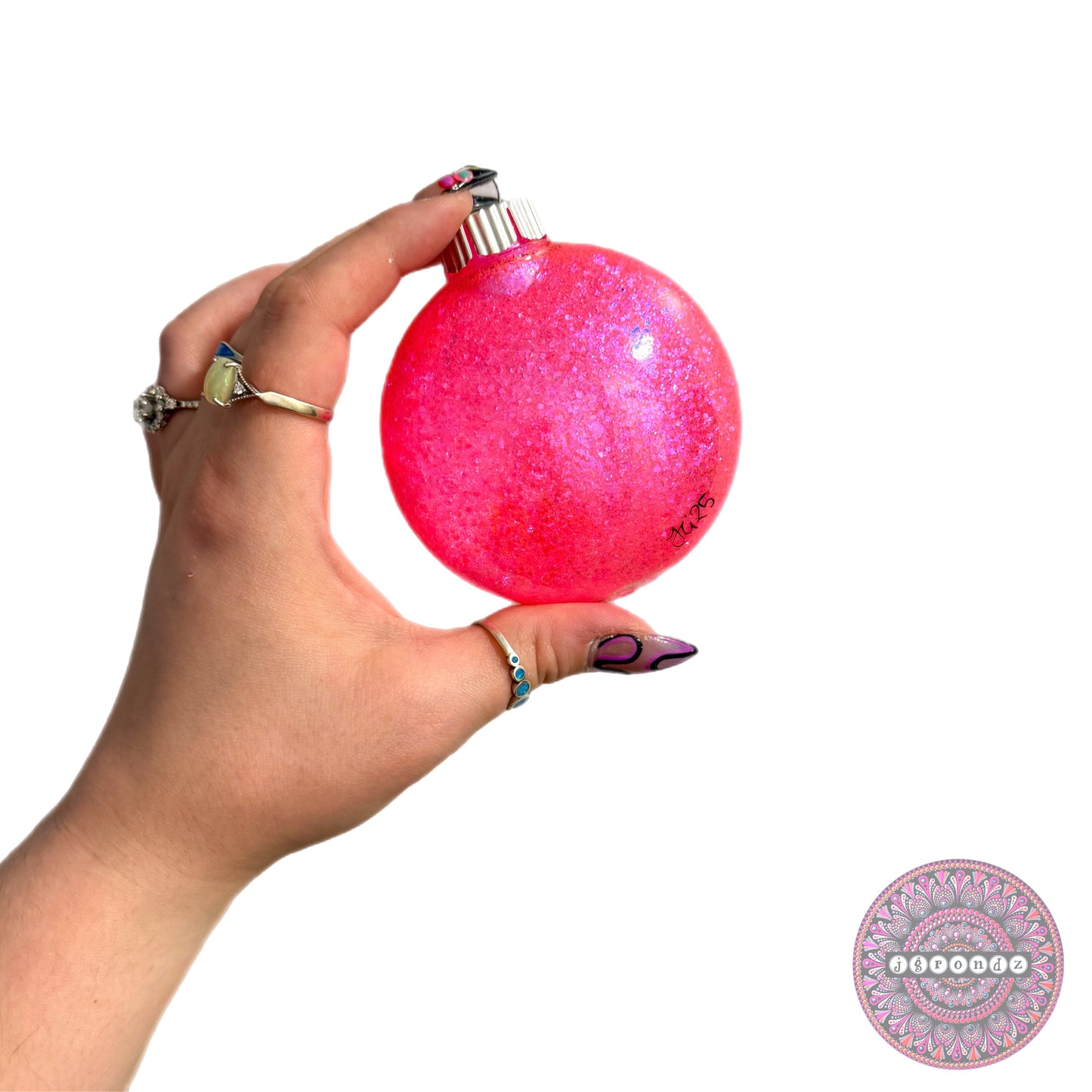 3” Mandala Glitter Ornament
