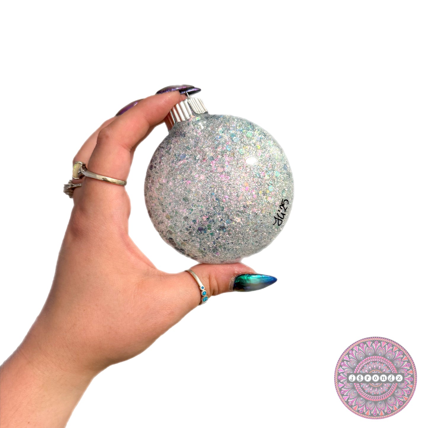 3” Rudolph Mandala Glitter Ornament