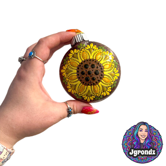3” Sunflower Mandala Ornament