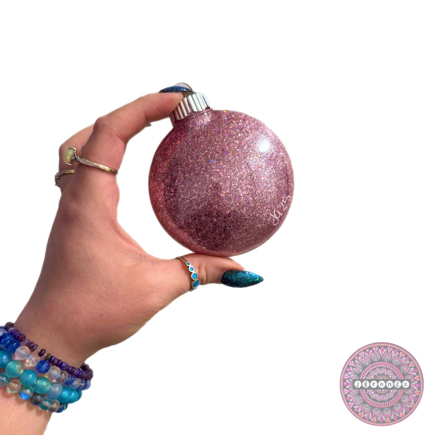3” Mandala Glitter Ornament