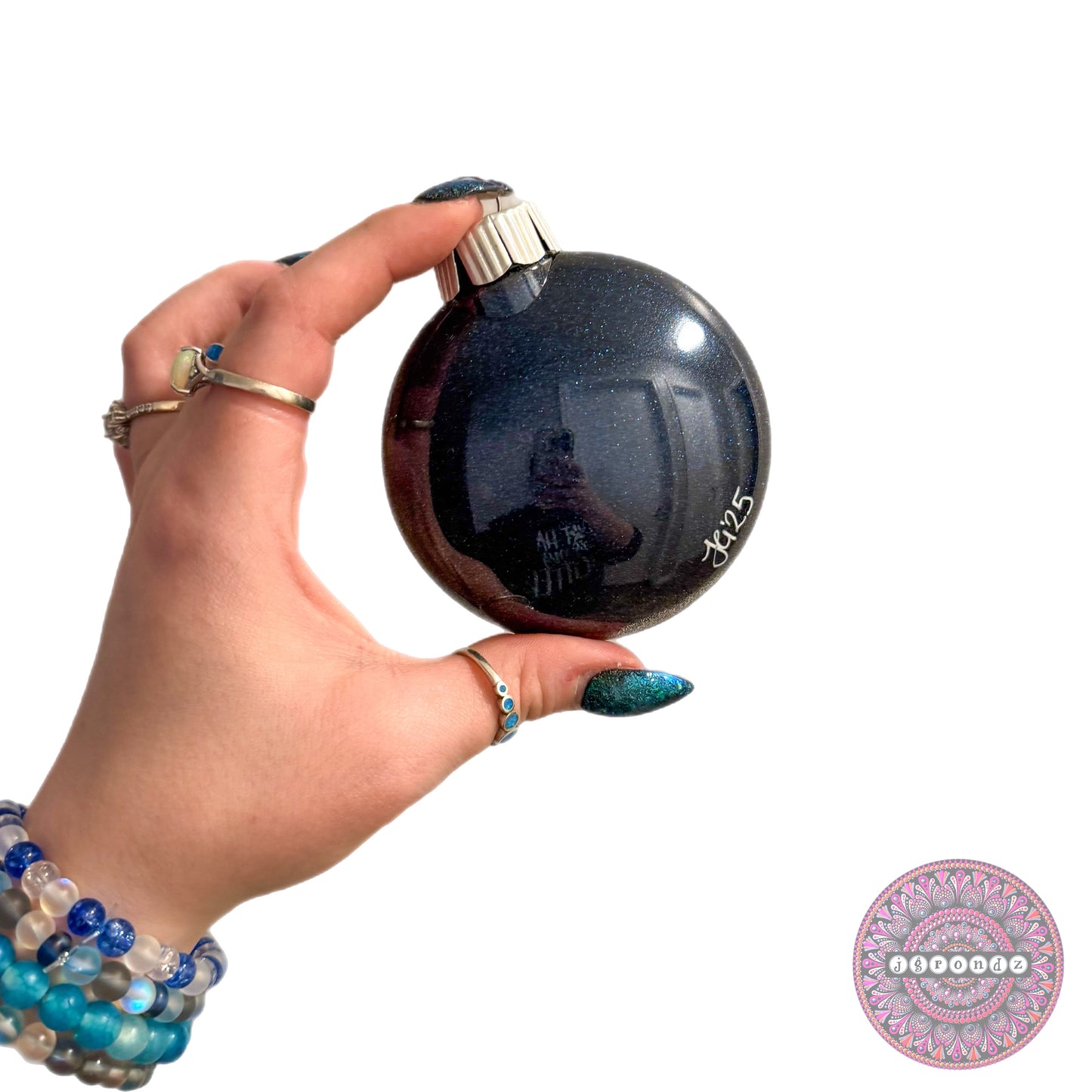 3” Mandala Glitter Ornament