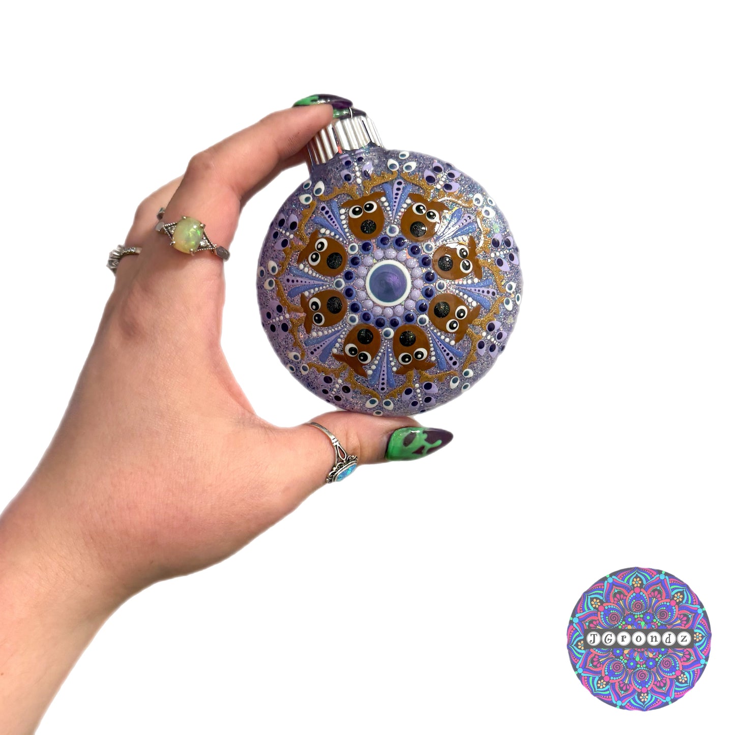 3” Reindeer Mandala Glitter Ornament
